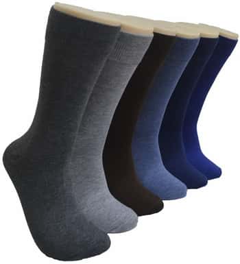Men's Novelty Crew Socks - Heathered Solid Colors - Size 10-13