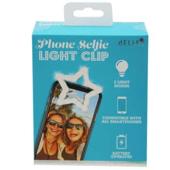 On-The-Go LED Selfie Light in Clip-On Star Design