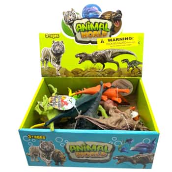 assorted dinosaur figurine countertop display
