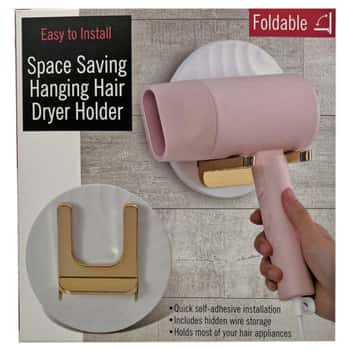 Space Saving Hanging Hair Dryer Holder