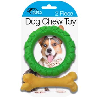 2 Pack Ring and Bone Dog Chew Toy