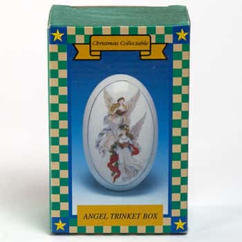 Porcelain Angel Trinketcolor Box