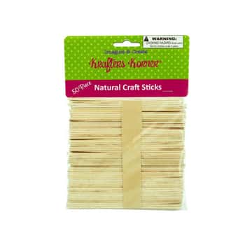 Flat Natural Wood Craft Sticks