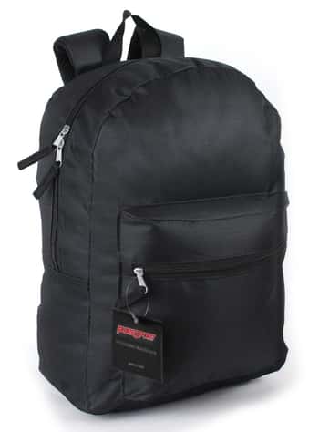 17" Classic Black Backpacks - Blank/No Label