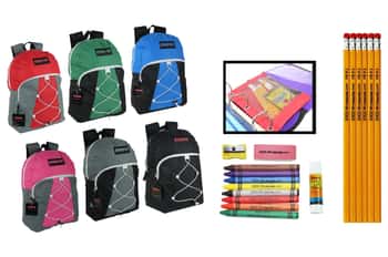 17" Classic Bungee PureSport Backpack & Elementary School Supply Kit Sets