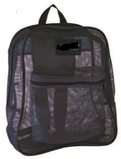 17" Mesh Backpacks w/ Cargo Pockets - Black