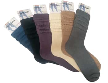 Women's Heavy Gauge Heavy Weight Ribbed Slouch Socks - Assorted Pastel Colors