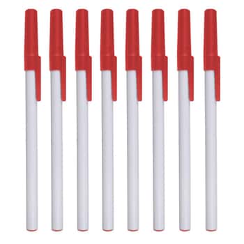 Red Ballpoint Stick Pens - Bulk Pack