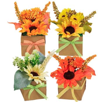 Harvest Floral Box 4ast 6 X 6 X 5in Hangtag