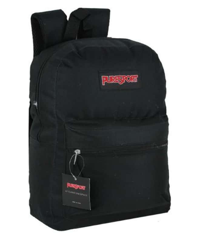 Classic Black PureSport Backpacks | 17 Inch | ErosWholesale.com Classic Black PureSport Backpacks | 17 Inch | ErosWholesale.com
