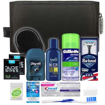 Men's Deluxe Travel Hygiene Convenience Kits - 13 pc. in Zippered Pouch