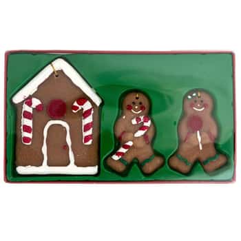 Gingerbread Wax Ornaments 3ct