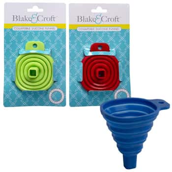 Funnel Collapsible Silicone 3asst Colors B&c Tcd/pb Bpa Free