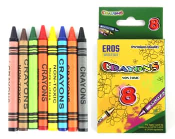 Crayons - 8-Pack - Assorted Colors