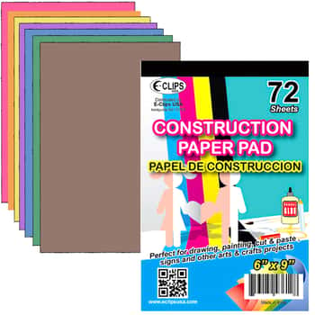 72-Sheet 6" X 9"Construction Paper Pad