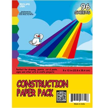 96-Sheet 9" X 12"Construction Paper Pad