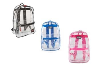 17" Clear Backpacks w/ Solid Trim
