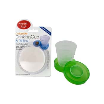 Collapsible Drinking Cup &amp; Pill Box