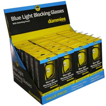 Blue Light Blocking Glasses w/Microfiber Cloth in PDQ