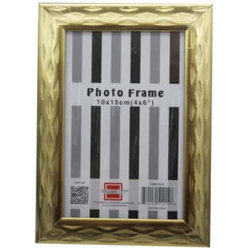 4x6 Photo Frame Assorted Gold and Silver Wavy Design