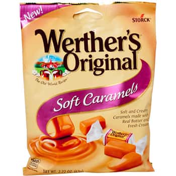 Werther's Original Soft Caramel 2.2 Oz Peg Bag