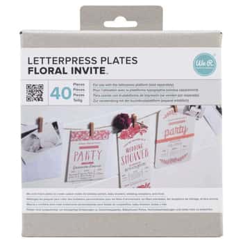 WE-R 40 Piece Whimsy Invite Themed Letterpress Plates