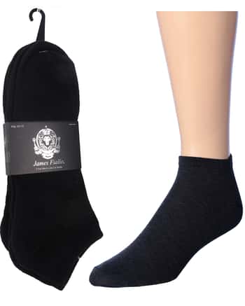 Men's Black Low Cut Socks - Size 10-13 - 3-Pair Packs