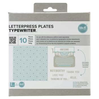 WE-R 10 Piece Typewriter Themed Letterpress Plates