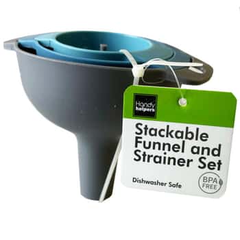 Stackable Funnel and Strainer Set