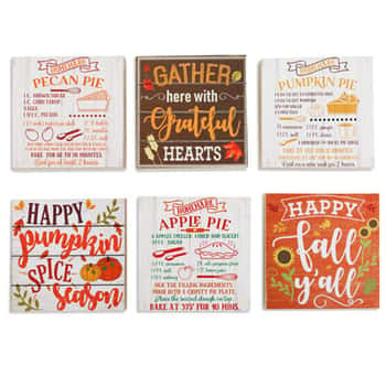 Harvest Mdf Boxed Sentiments 6ast 5.91in Mdf Hanging/table Comply/label