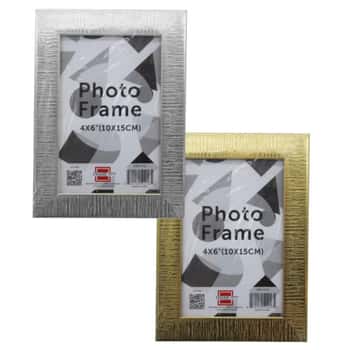 4x6 Photo Frame Assorted Gold and Silver Lined Design