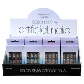 French Tip Artificial Nails Countertop Display