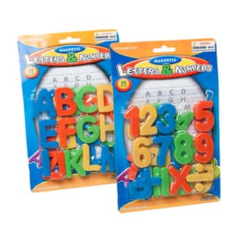 Magnetic Learning Set 26ct 2ast Numbers/letters On Blister Card