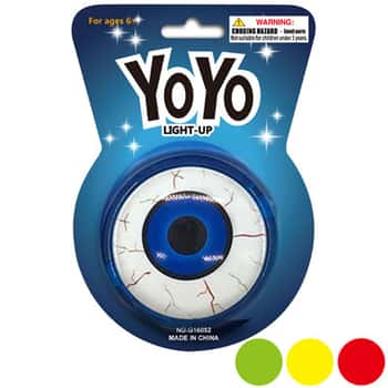 Yo-yo Lightup W/eyeball Design4asst Colors/blister Card