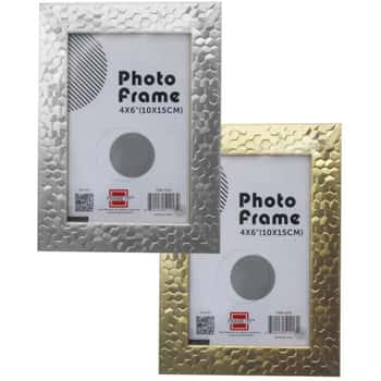4x6 Photo Frame Assorted Gold and Silver Patterned Design