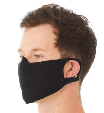 Black 4.2oz. Jersey Knit Face Masks - Made in the USA!