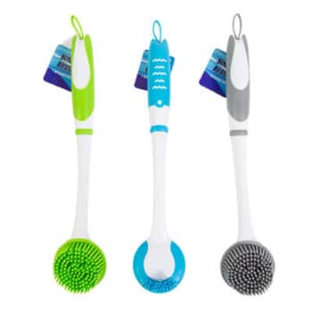 Brush Kitchen W/tpr Bristles 3asst Colors 12.5inl Clean Ht12in L W/hanging Loop Clean/ht