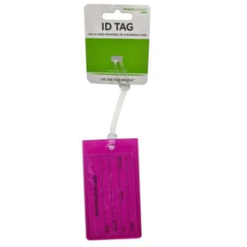 Travel Smart Magenta Travel ID Luggage Tag