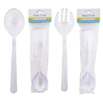 Serving Spoons/forks Plastics/4 Clear 10in Kitchen Pbh