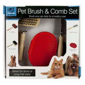 Pet Brush &amp; Comb Grooming Set