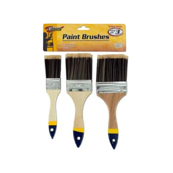 Paint Brush Set With Wood Handles