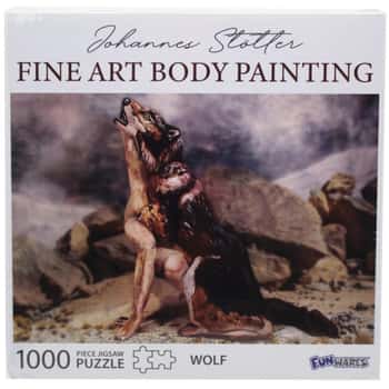 Johannes Stotter Fine Art Body Painting Wolf 1000 Piece Puzzle