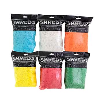 Shreds Tissue 50g 6ast Solid Colors Party Peggable Ptrd Pb