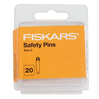 Fiskars 20ct Saftey Pins Size 2 Nickle Plated- No Online Sales*4.99*