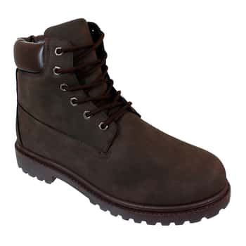 Men's Work Boots w/ Cushion Trim - Brown