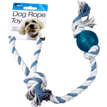Dog Rope Toy With Plastic Ball