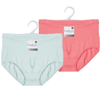 Women's Smooth Seamless Panties - Mint & Pink - Sizes Medium-XL