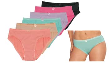Women's Microfiber High Cut Panties - Solid Colors - Sizes 5-7