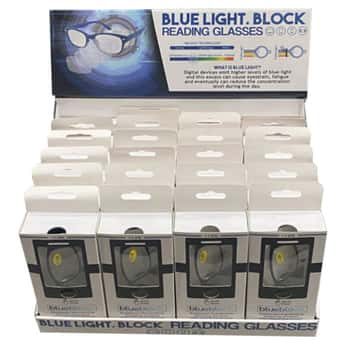 Blue Light Block Reading Glasses in Display