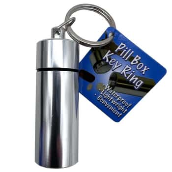 2.75&quot; Pill Case Key Chains in Assorted Colors